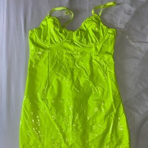 SOLD M Neon Latex Dress
